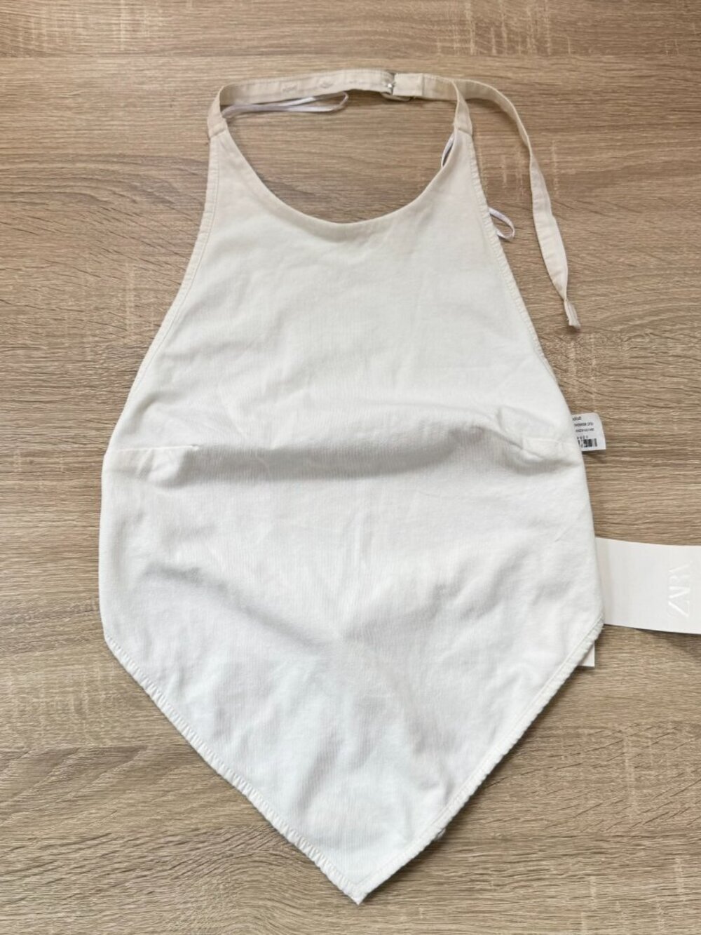 NWT Zara Open-Back Halter Top White Small